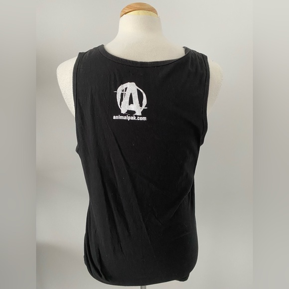 Universal Nutrition Animal Pak Men’s Tank Top Size Large Black Gym Workout - Picture 3 of 3